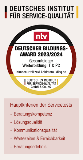 Platz 1 für PC-COLLEGE beim Deutschen Bildungs-Award 2023/2024
